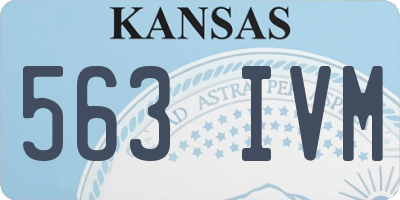 KS license plate 563IVM