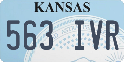 KS license plate 563IVR