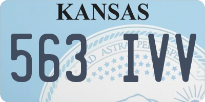 KS license plate 563IVV