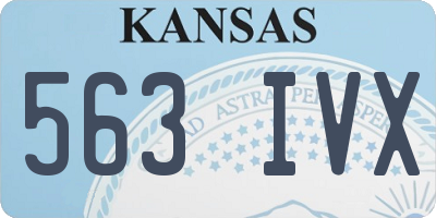 KS license plate 563IVX