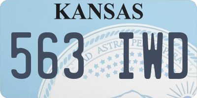 KS license plate 563IWD