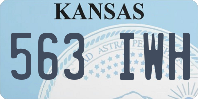 KS license plate 563IWH