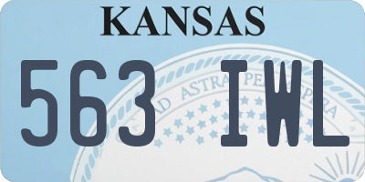 KS license plate 563IWL