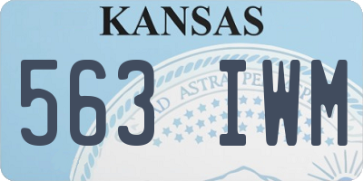KS license plate 563IWM