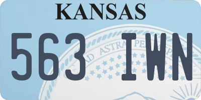 KS license plate 563IWN