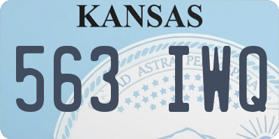 KS license plate 563IWQ