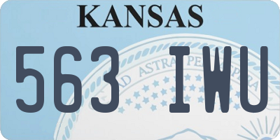 KS license plate 563IWU