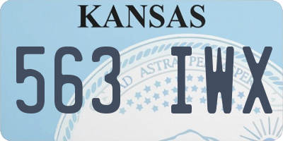 KS license plate 563IWX
