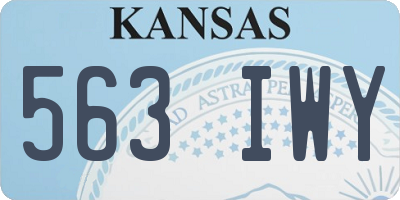 KS license plate 563IWY