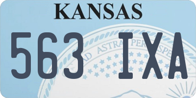 KS license plate 563IXA