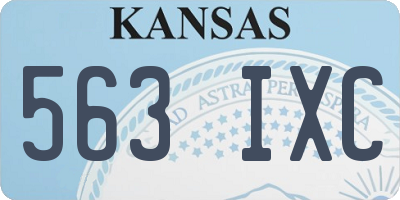 KS license plate 563IXC