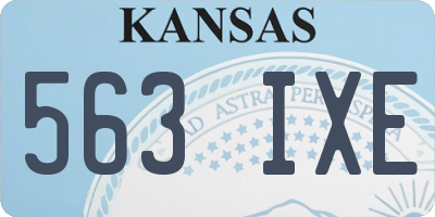 KS license plate 563IXE