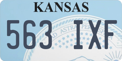 KS license plate 563IXF