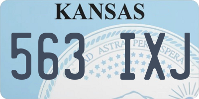 KS license plate 563IXJ