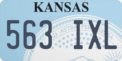 KS license plate 563IXL