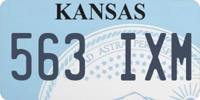 KS license plate 563IXM
