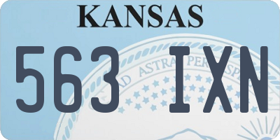 KS license plate 563IXN
