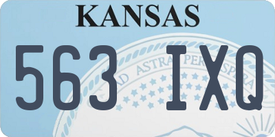 KS license plate 563IXQ