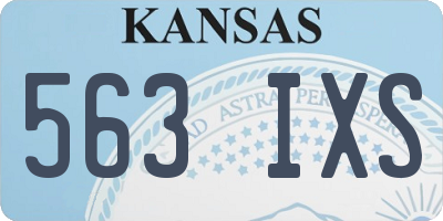 KS license plate 563IXS