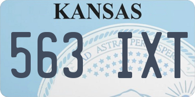 KS license plate 563IXT