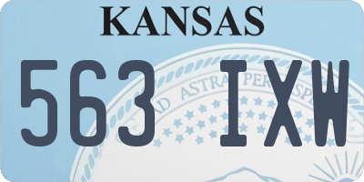 KS license plate 563IXW