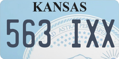 KS license plate 563IXX