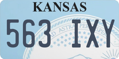 KS license plate 563IXY