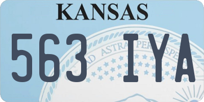 KS license plate 563IYA