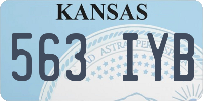 KS license plate 563IYB