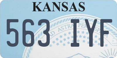 KS license plate 563IYF