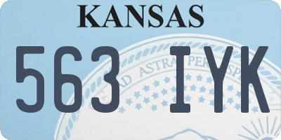 KS license plate 563IYK