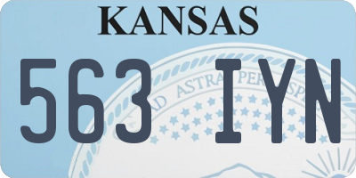 KS license plate 563IYN