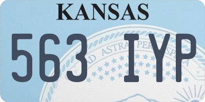 KS license plate 563IYP