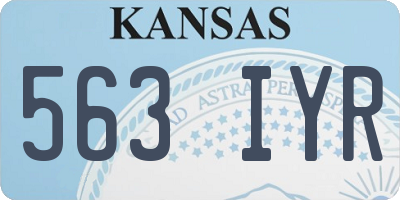 KS license plate 563IYR