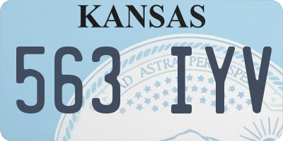 KS license plate 563IYV