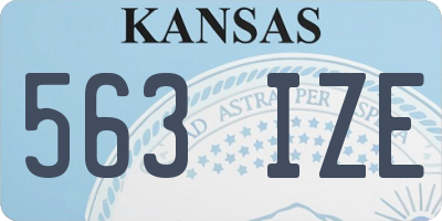 KS license plate 563IZE