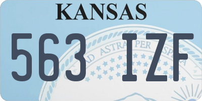 KS license plate 563IZF