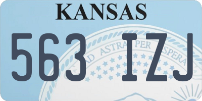 KS license plate 563IZJ