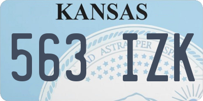 KS license plate 563IZK