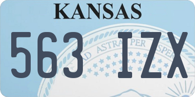 KS license plate 563IZX