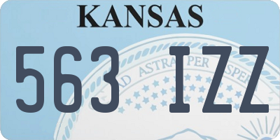 KS license plate 563IZZ