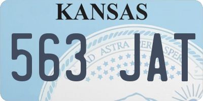 KS license plate 563JAT