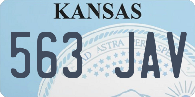 KS license plate 563JAV