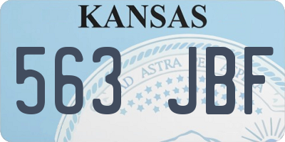 KS license plate 563JBF