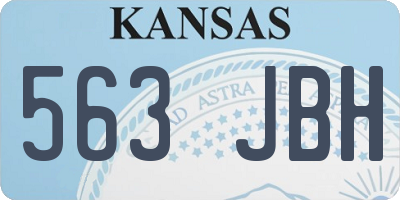 KS license plate 563JBH