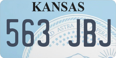 KS license plate 563JBJ