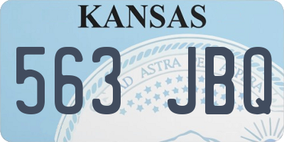 KS license plate 563JBQ