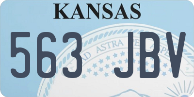 KS license plate 563JBV