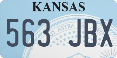KS license plate 563JBX