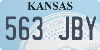 KS license plate 563JBY